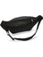 Unisex Siyah Deri Fermuarlı Ayarlanabilir Askı Crossbody Omuz Göğüs Ve Bel Çantası tul548 6