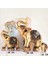 Polyester Döküm Bronz Fil Ailesi Dekoratif Fil Biblo 15 cm 20 cm 30 cm 1