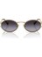 52YS ZVN5D1 54 Kadın Oval Gold Metal Güneş Gözlüğü 4