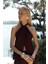 Prasetsah Bağlamalı Bordo Crop Pantolon Takım 3