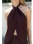 Prasetsah Bağlamalı Bordo Crop Pantolon Takım 6