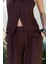 Prasetsah Bağlamalı Bordo Crop Pantolon Takım 7