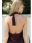 Prasetsah Bağlamalı Bordo Crop Pantolon Takım 8