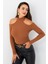 Kadın Camel Omuzları Açık Kaşkorse Bluz EY2590 5