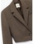 Kruvaze Uzun Kollu Düğmeli Crop Blazer Ceket 3