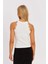 Kadın Beyaz Halter Yaka Dantelli Bluz MK04 2