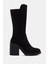 Lana Kadın Siyah Gerçek Deri Topuklu Çizme 1