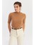 Kadın Camel Yarım Balıkçı Triko Bluz YV287 5