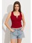 Kadın Bordo Patlı Kaşkorse Bluz MK02 1