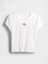 Kadın Beyaz Grafikli Crop T-Shirt 2