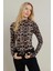Kadın Camel-Siyah Desenli Bluz LPP1275 4