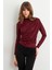 Kadın Bordo Desenli Büzgülü Bluz LPP1299 1