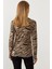 Kadın Camel-Siyah Yarım Balıkçı Zebra Desen Bluz LPP1133 3