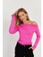 Kadın Fuşya Kayık Yaka Bluz LPP1254 3