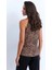 Kadın Camel-Siyah Halter Yaka Leopardesenli Bluz LPP1273 2