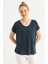 Kadın Lacivert Basic Bluz AYD410 1
