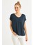 Kadın Lacivert Basic Bluz AYD410 5