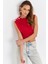 Kadın Kırmızı Düğme Detaylı Büzgülü Bluz LPP1205-1 3