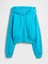 Kadın Mavi Heavyweight Fransız Havlu Kumaş Sweatshirt 2