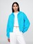 Kadın Mavi Heavyweight Fransız Havlu Kumaş Sweatshirt 4