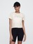 Kadın Krem Gapfit Breathe Jersey Crop T-Shirt 1