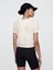 Kadın Krem Gapfit Breathe Jersey Crop T-Shirt 4