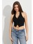 Kadın Siyah Crop Bluz SE18 2