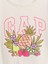 Kız Bebek Kırık Beyaz Gap Logo Grafikli T-Shirt 2