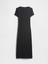 Kadın Siyah Fitilli Midi Elbise 2