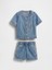 Bebek Denim Mavi Denim Jersey Outfit Set 1