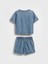 Bebek Denim Mavi Denim Jersey Outfit Set 2