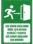 35 x 50 Acil Durum Çıkışlarının Önüne Eşya Koymak Yasaktır Folyo Baskı Sticker Uyarı Levhası 1