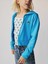Kız Çocuk Mavi Lilo & Stitch Çocuk Fransız Havlu Kumaş Kısa Fermuarlı Sweatshirt 3