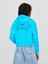 Kız Çocuk Mavi Lilo & Stitch Çocuk Fransız Havlu Kumaş Kısa Fermuarlı Sweatshirt 5