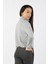 Kadın Yarım Balıkçı Yarasa Kol Sweatshirt Gri 2
