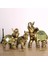 Polyester Döküm Bronz Fil Ailesi Dekoratif Fil Biblo 15 cm 20 cm 30 cm 1