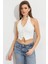 Kadın Beyaz Crop Bluz SE18 4