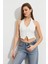Kadın Beyaz Crop Bluz SE18 5