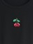 Kadın Siyah Grafikli Crop T-Shirt 3