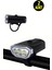 2 Adet Pilli 3 Cob Ledli 500 Lumen Bisiklet Scooter Feneri -Bisiklet Aydınlatma Farı 2