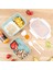 2 Katlı Kilitli Kapak Yemek Kabı - Bölmeli Lunch Box Diyet Beslenme Kutusu Sosluk Çatal Kaşık Yeşil 3