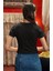Sevimli Pink Labubu Baskılı Kadın Crop Top, Peluş Oyuncak Temalı Kız Çocuk Crop Bluz 2