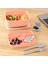 2 Katlı Bölmeli Beslenme Kabı - Yemek Taşıma Saklama Kabı Diyet Lunch Box Sosluk Kaşık Çatal Pembe 1