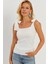 Kadın Beyaz Triko Bluz YV236 2