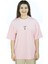 Fingard | Pembe Renk Baskılı Kadın T-Shirt | Oversize 2