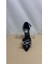 Kadın Fiyonk Taşlı Topuklu Ayakkabı Siyah Alçak Stiletto 2