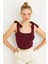 Kadın Bordo Triko Bluz YV236 5