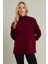 Kadın Bordo Salaş Triko Bluz YV289 1