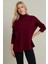 Kadın Bordo Salaş Triko Bluz YV289 2
