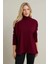 Kadın Bordo Salaş Triko Bluz YV289 3